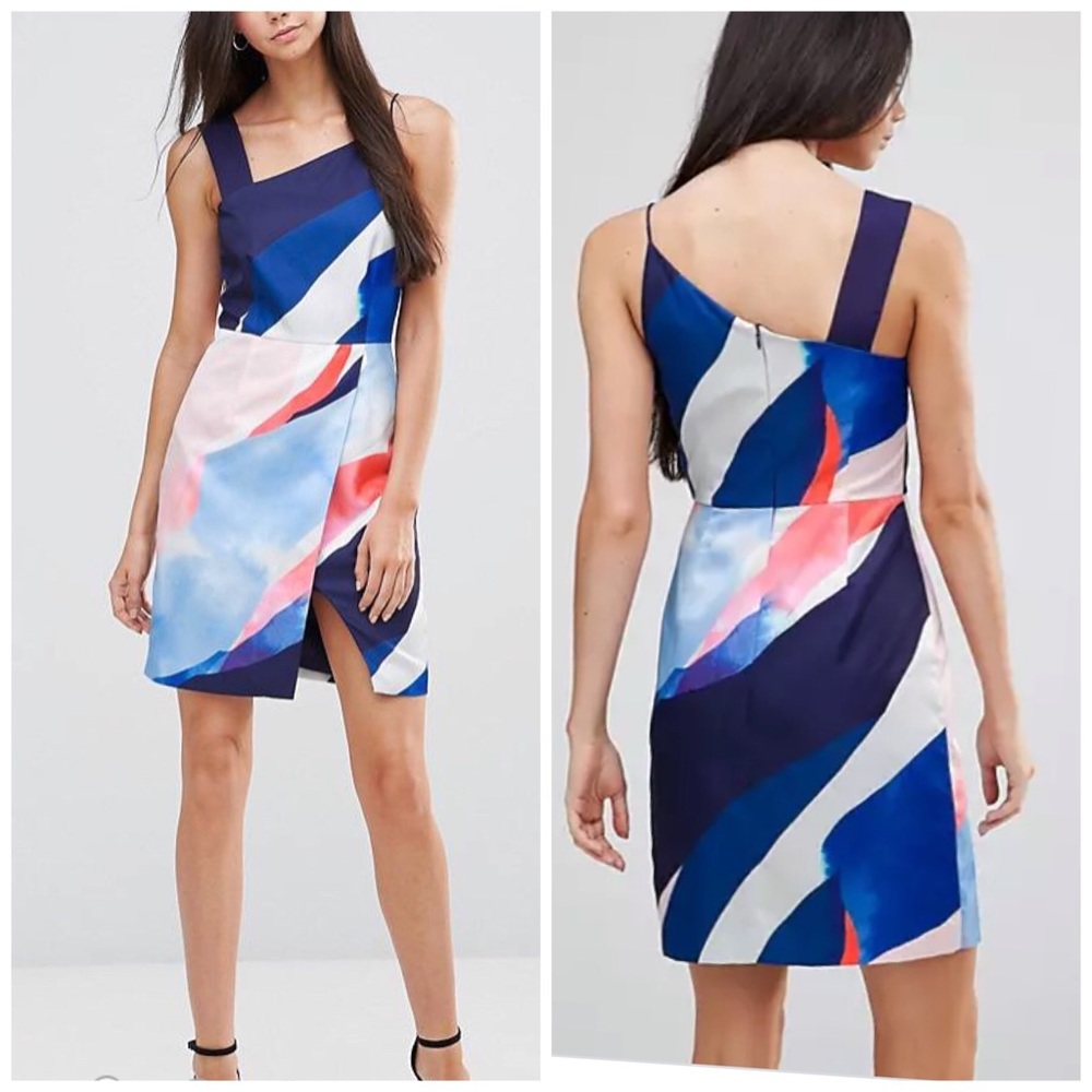 Finders Keepers Diving Under One Shoulder Dress in Glacier